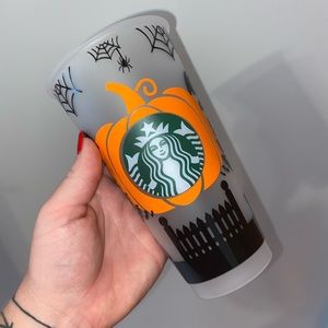 Spooky themed Starbucks cold cup